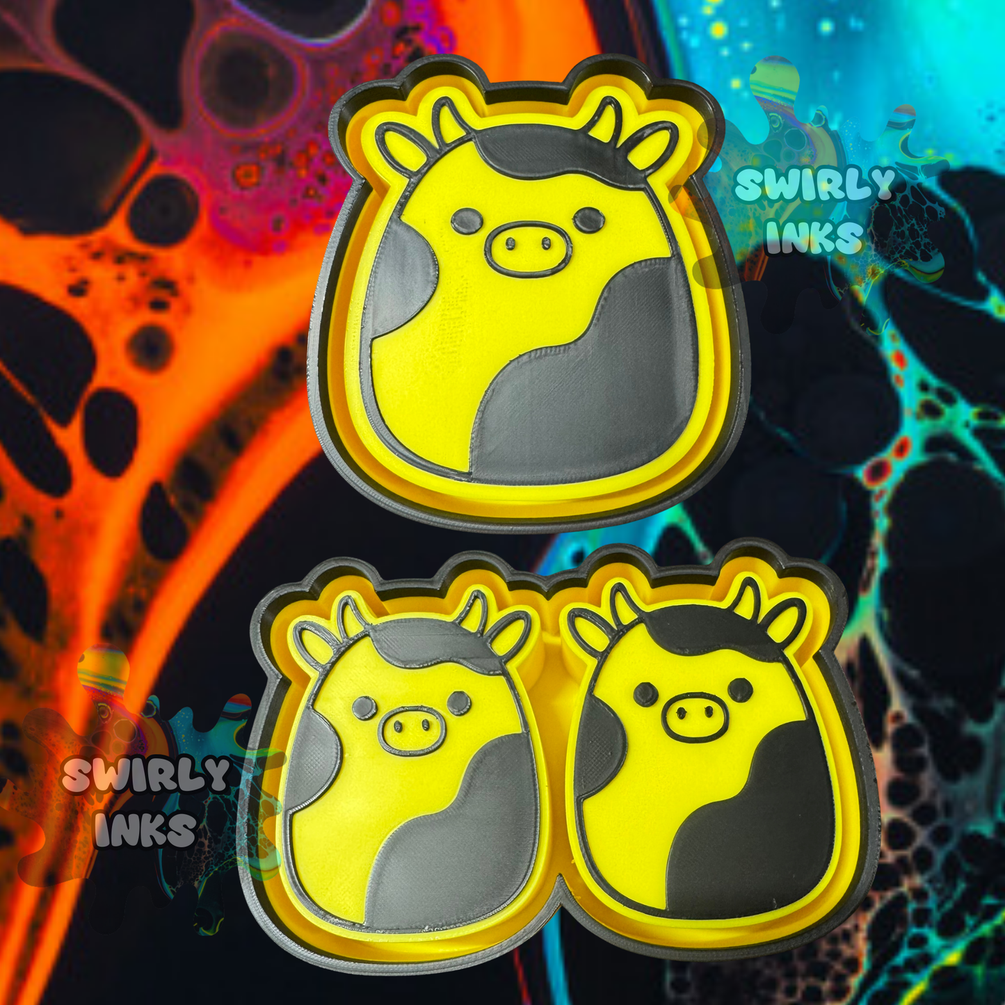 Cow Squishie Set Freshie Mold