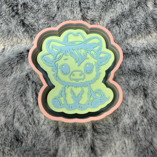 Cow with Cowboy Hat Freshie Mold