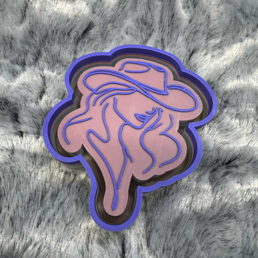 Cowgirl Outline Freshie Mold