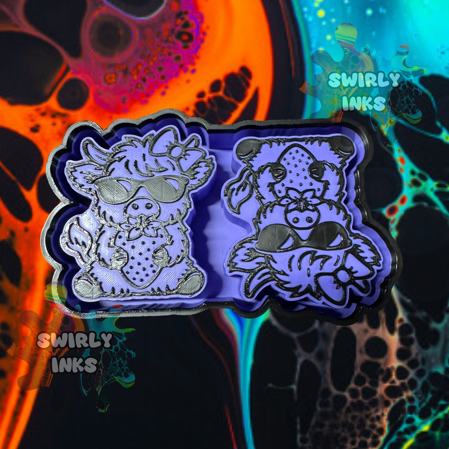 Cow with Strawberry Vent Freshie Mold