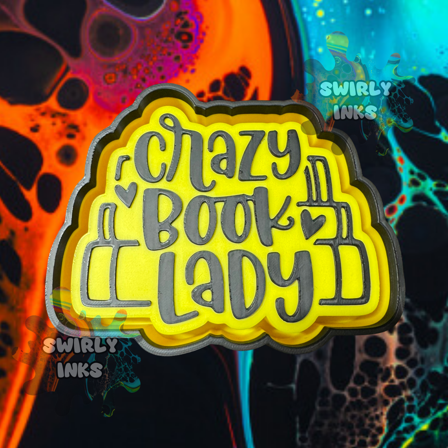 Crazy Book Lady Freshie Mold
