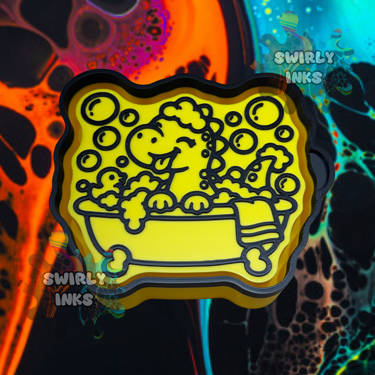 Dino in Bathtub Freshie Mold
