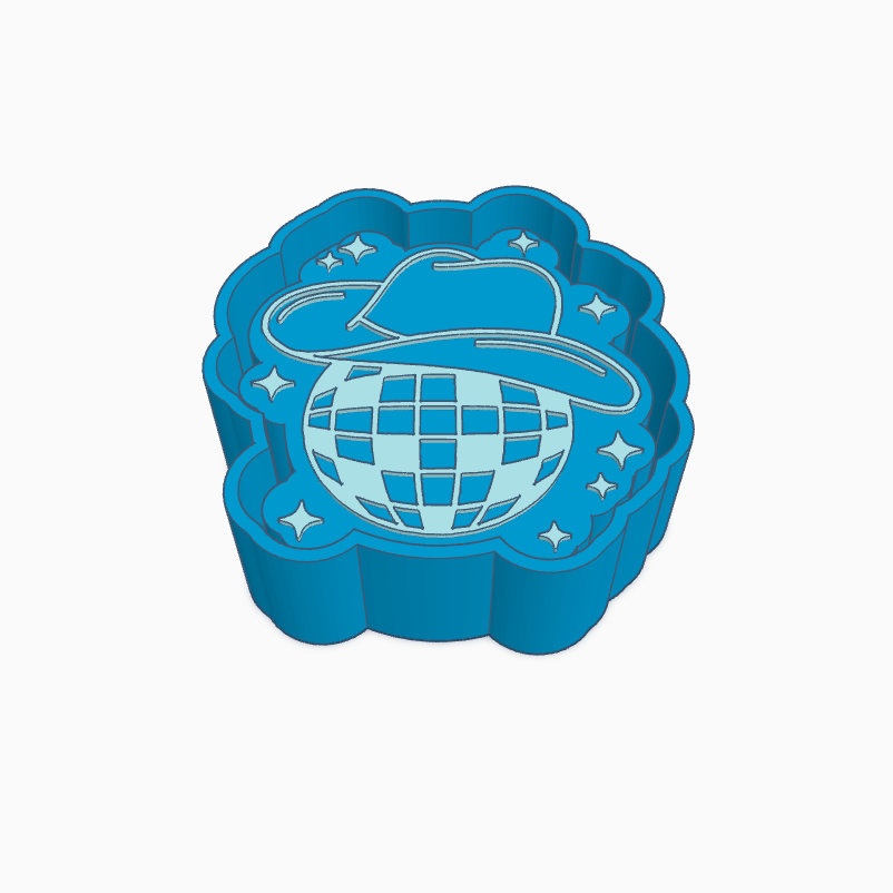 Disco Ball Cowboy Hat Freshie Mold