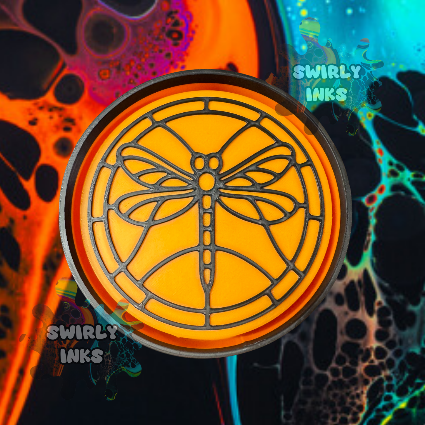 Dragonfly Stain Glass Freshie Mold