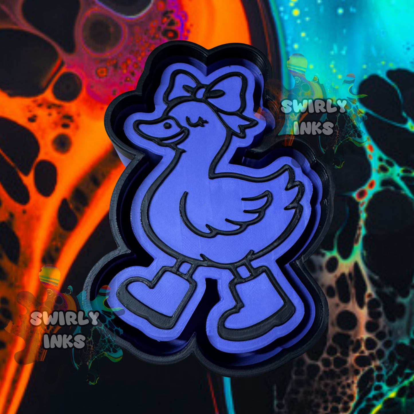 Duck with Bow & Boots Freshie Mold