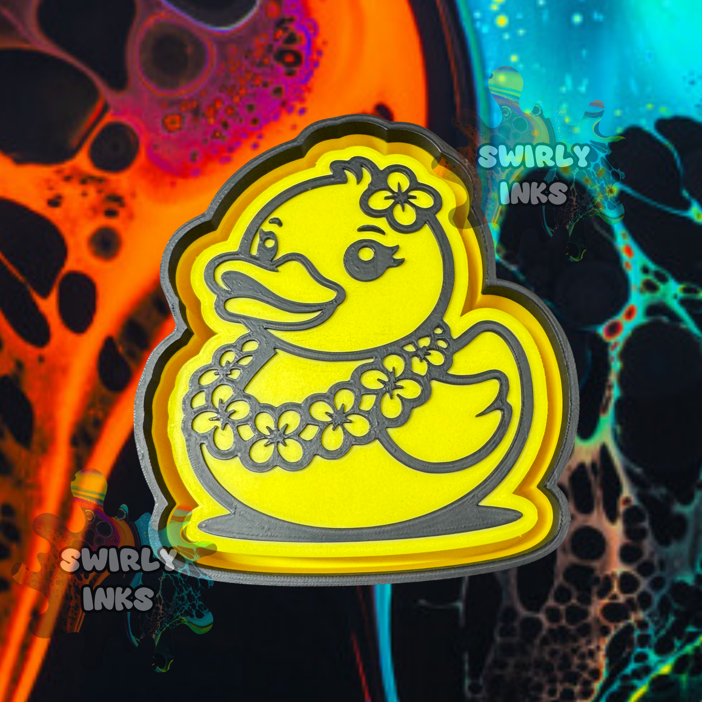 Duck with Flower Lei Freshie Mold