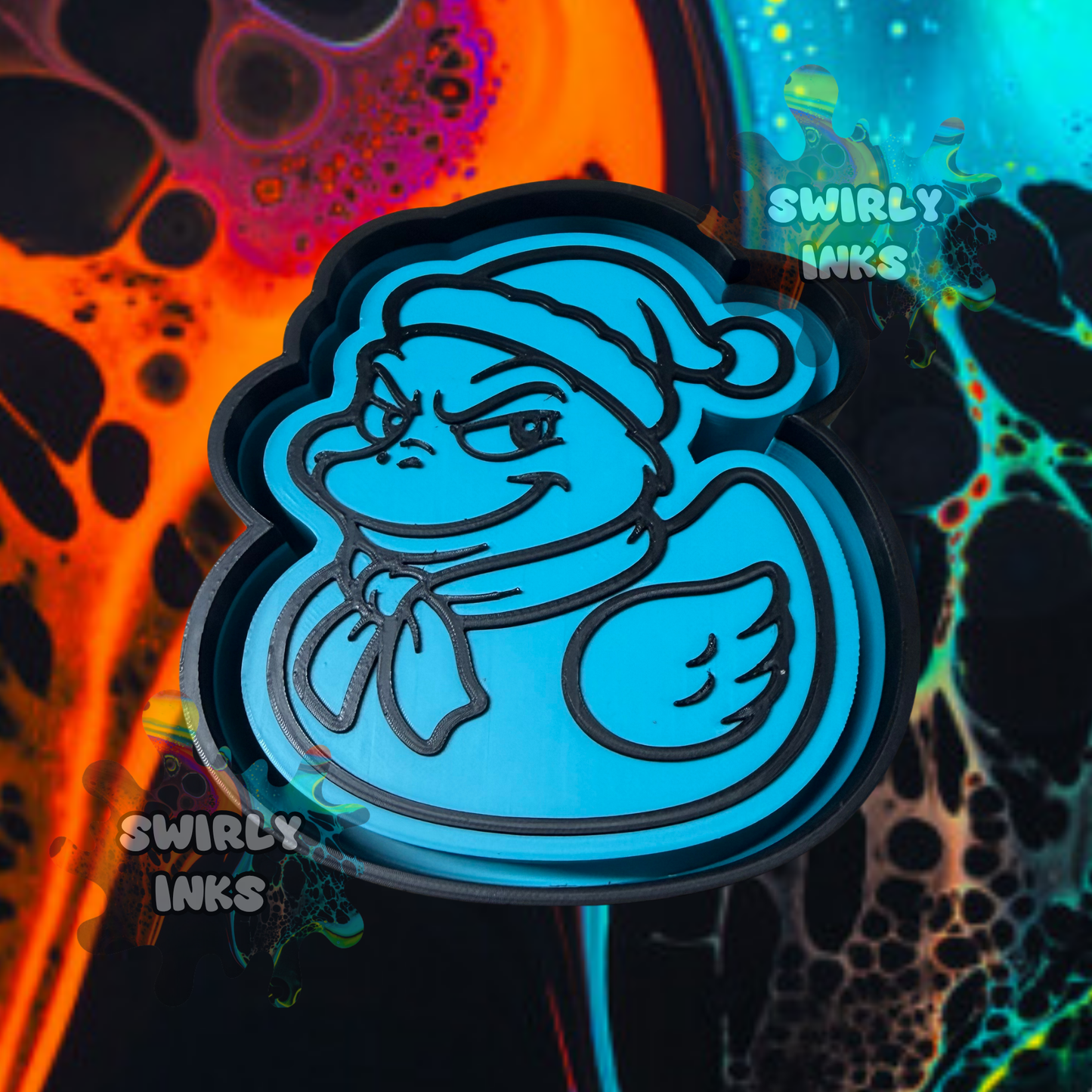 Duck with Santa Hat Freshie Mold