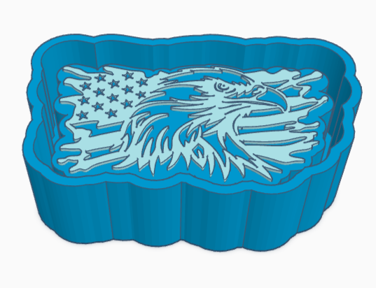 Eagle Head Flag Freshie Mold