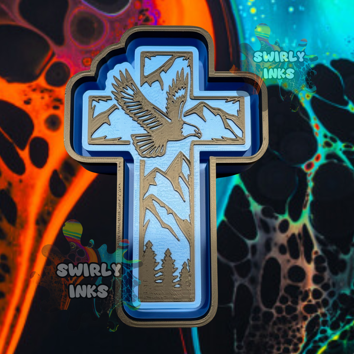 Eagle Flying Cross Freshie Mold