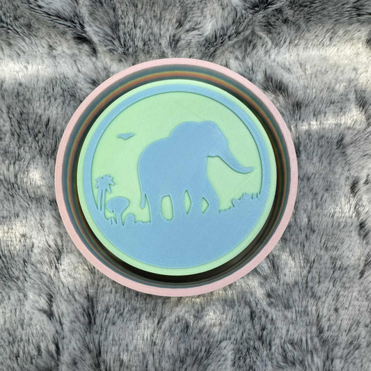 Elephant Round Freshie Mold