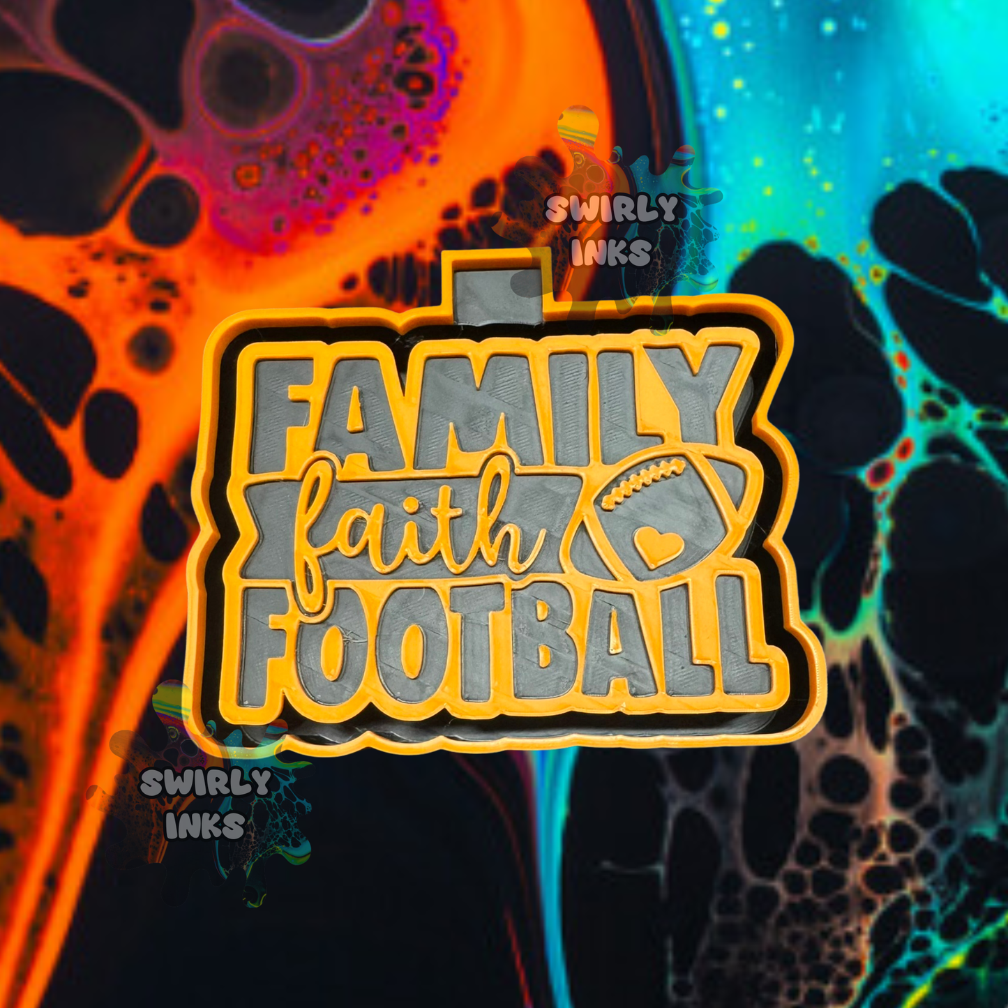 Family Faith Football Freshie Mold