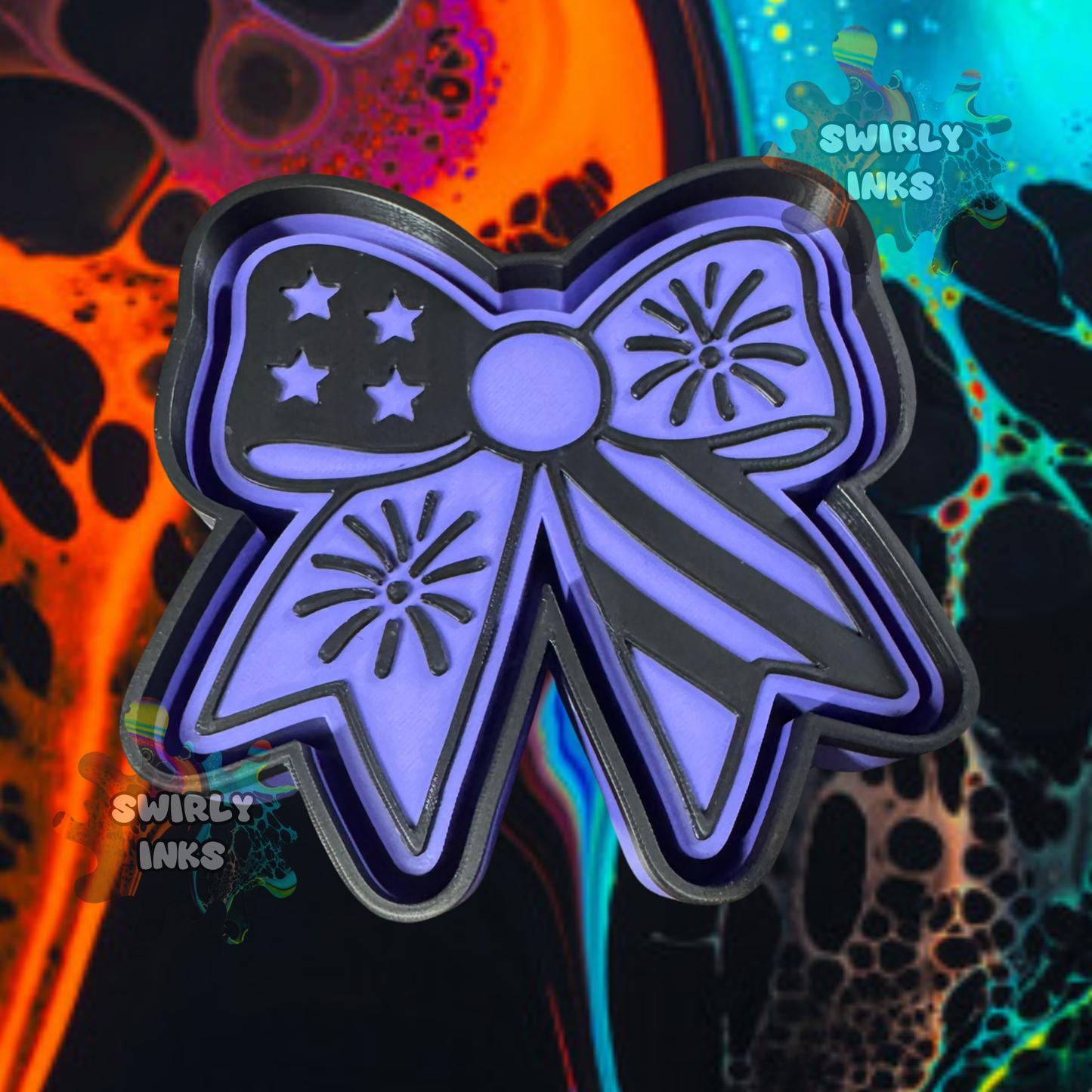 Fireworks & Flag Bow Freshie Mold