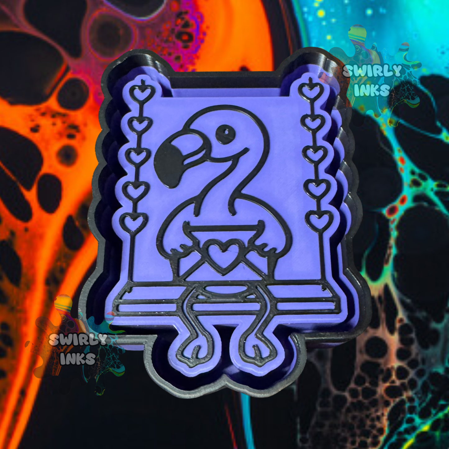 Flamingo on Swing Freshie Mold