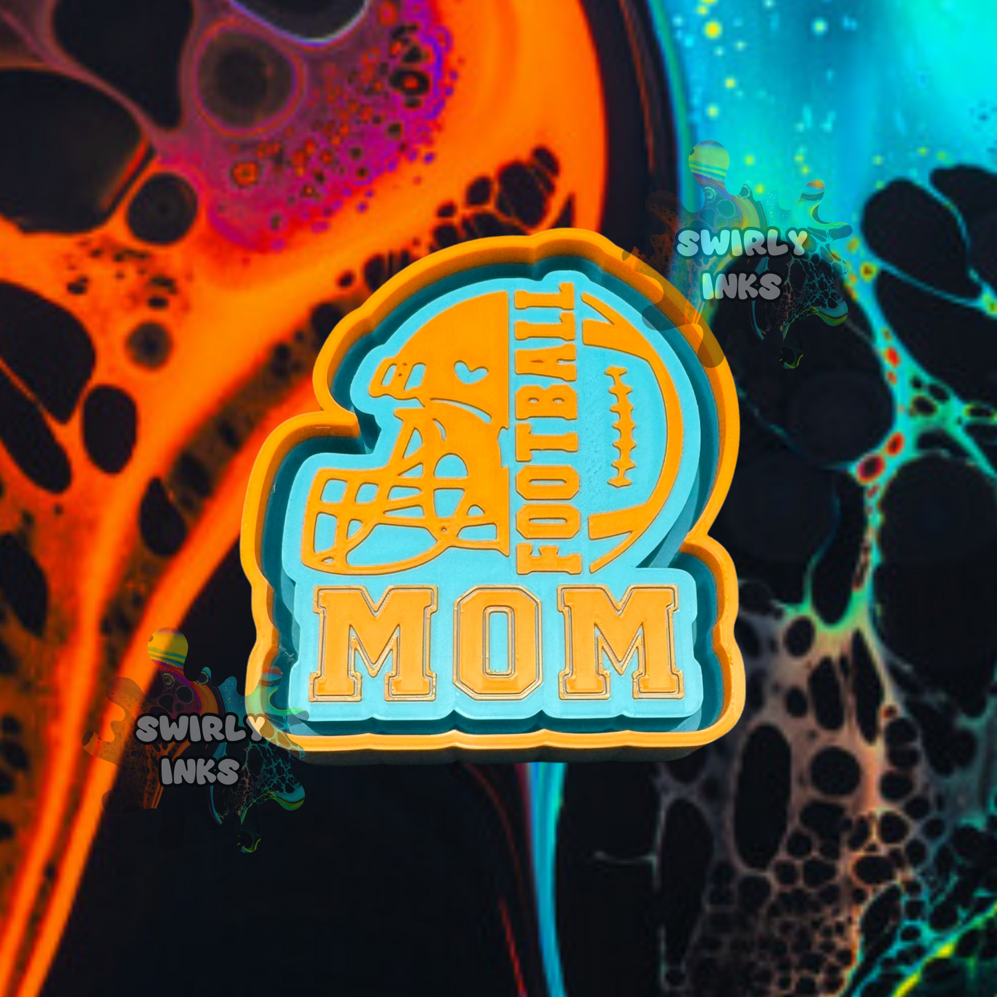 Football Mom Helmet Freshie Mold