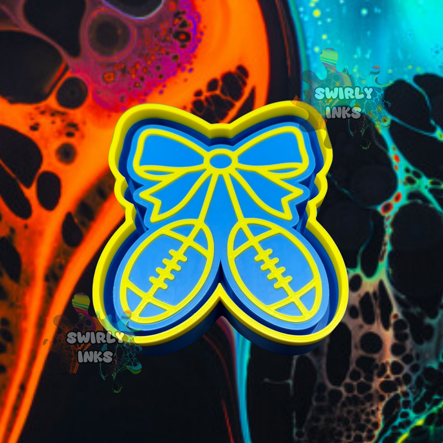 Footballs Bow Freshie Mold