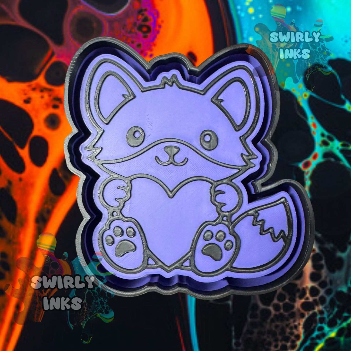 Fox with Heart Freshie Mold