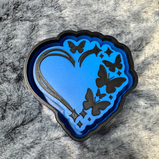 Heart Butterfly Freshie Mold