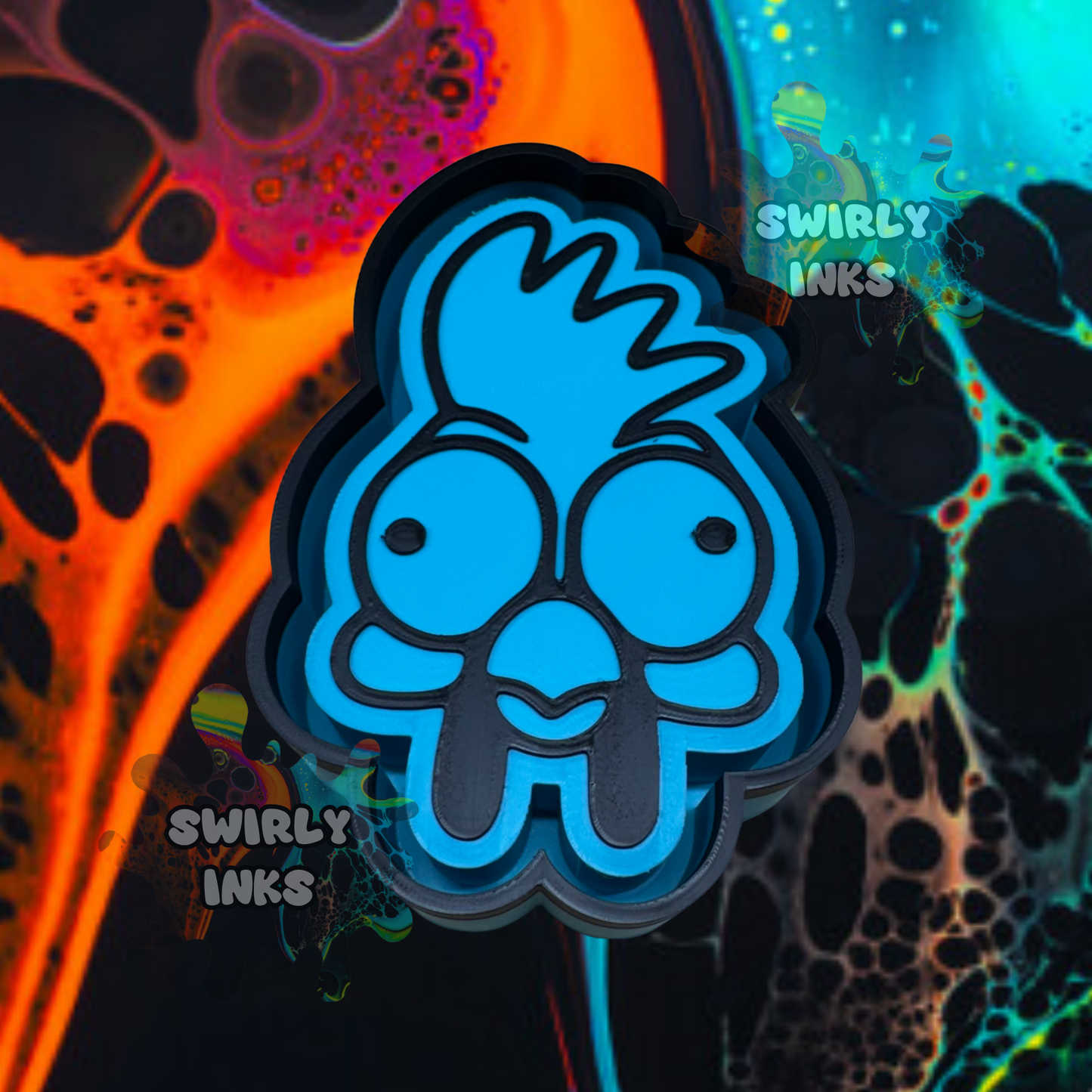Funny Chicken Face Freshie Mold