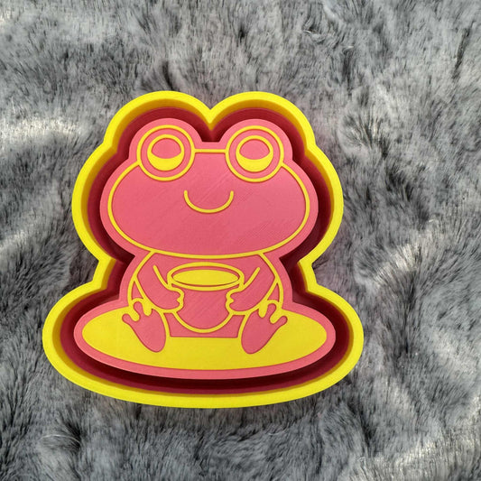 Frog with Coffee Freshie Mold
