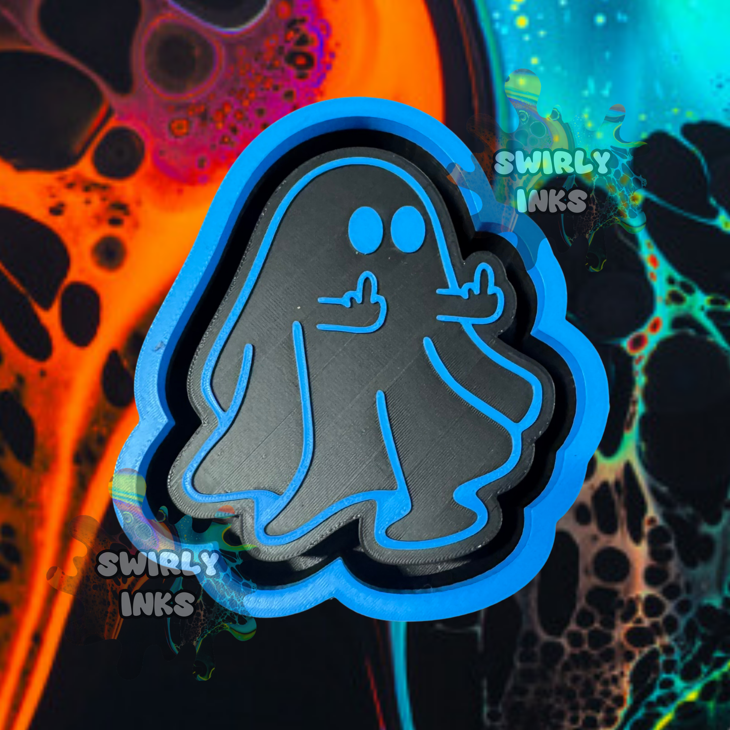 Ghost Middle Finger Freshie Mold