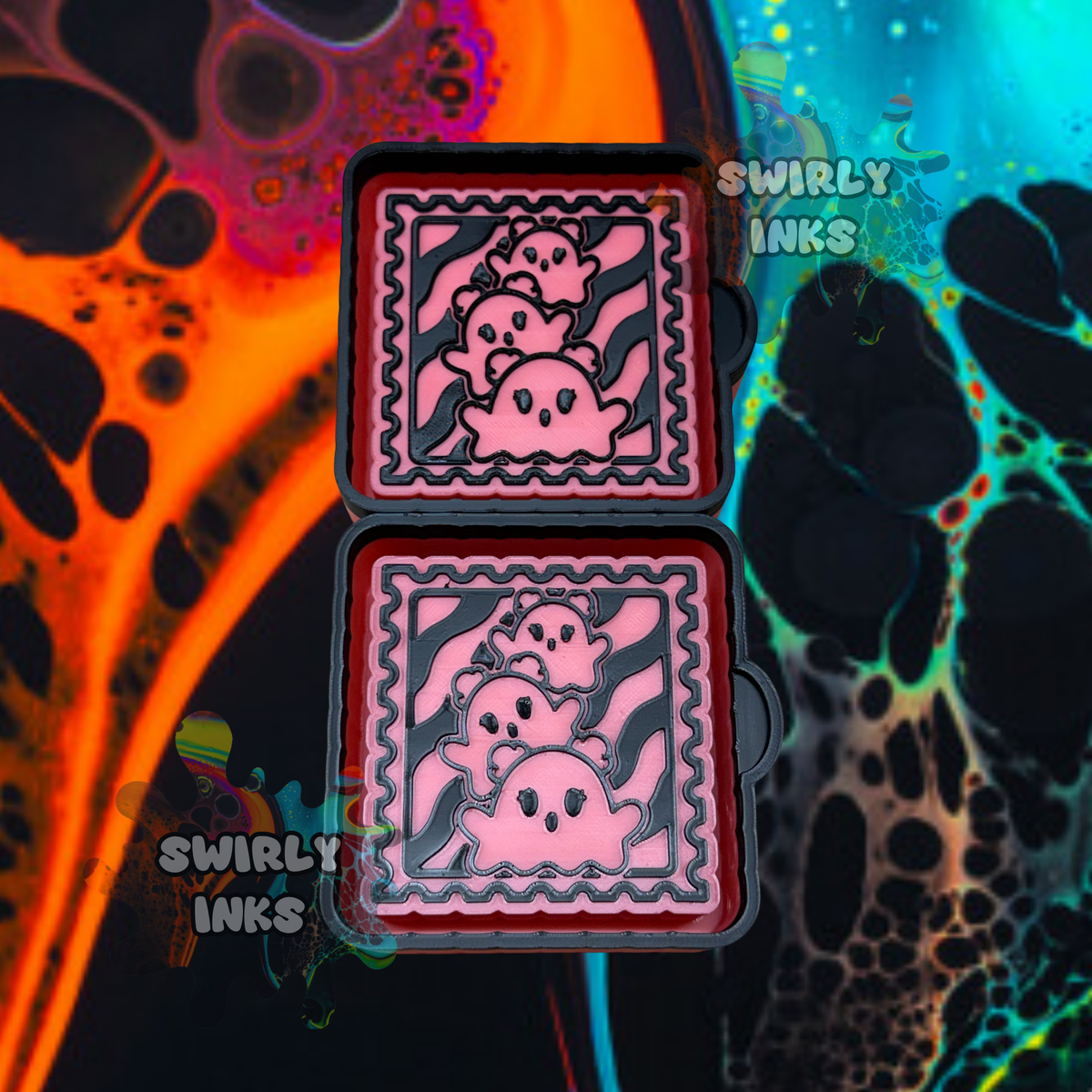 Ghost Trio Stamp Vent Freshie Mold