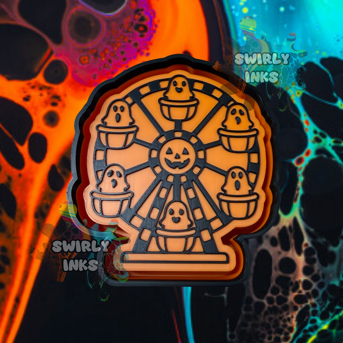 Ghosts on Ferris Wheel Freshie Mold