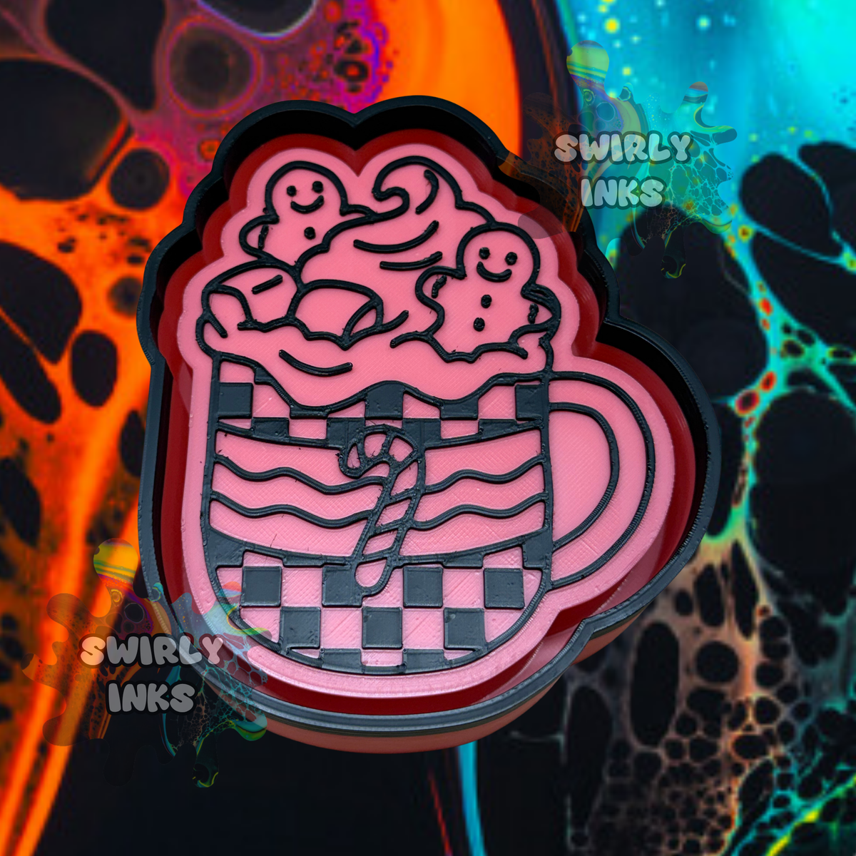 Gingerbread Men In Mug Freshie Mold