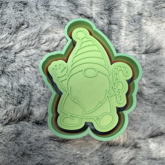 Gnome with Candy Cane Freshie Mold