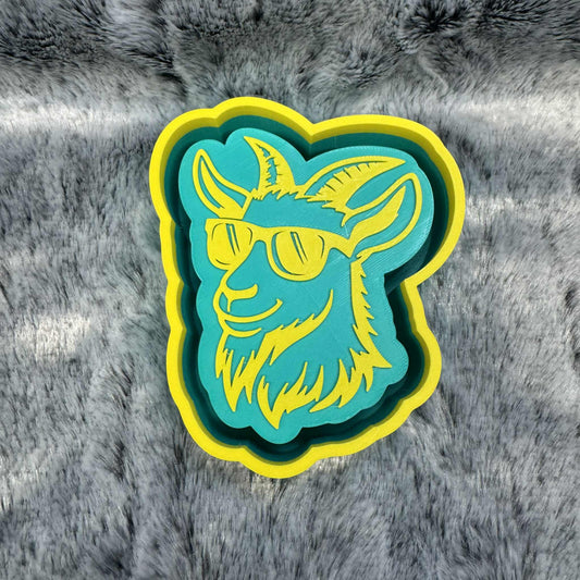 Goat Wearing Sunglasses Freshie Mold