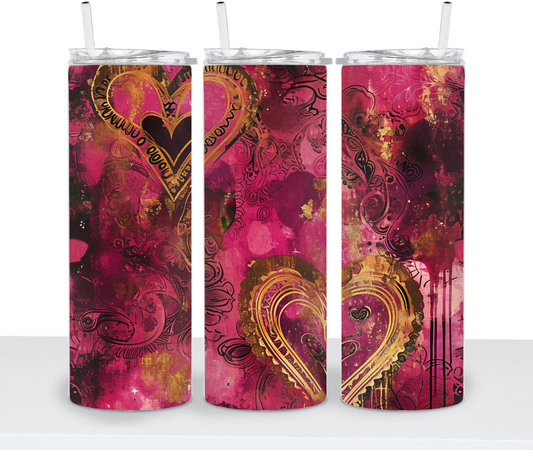 Valentine's Gold & Pink Hearts Choice