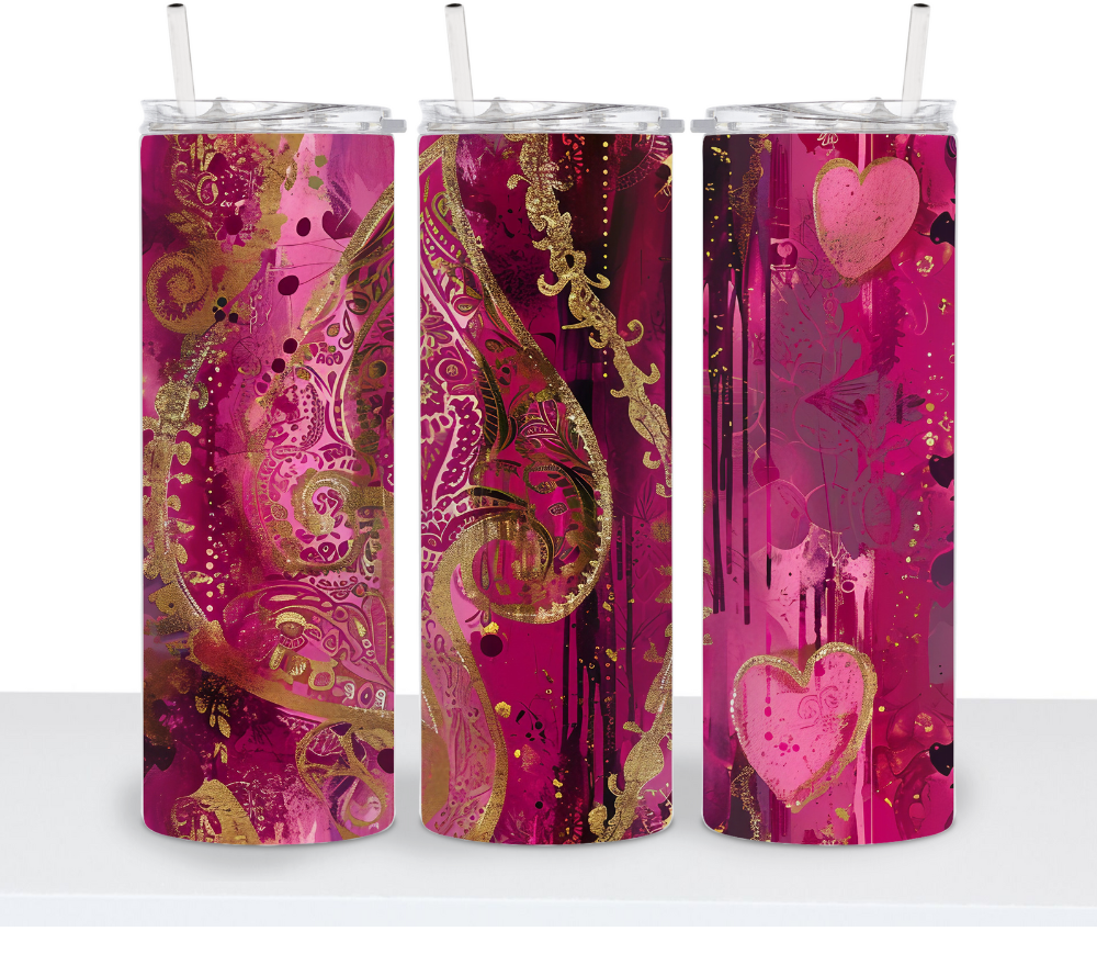 Valentine's Gold & Pink Hearts Choice