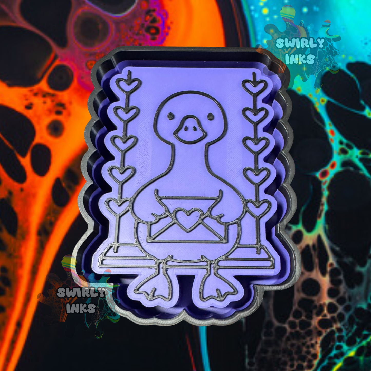 Goose on Swing Freshie Mold