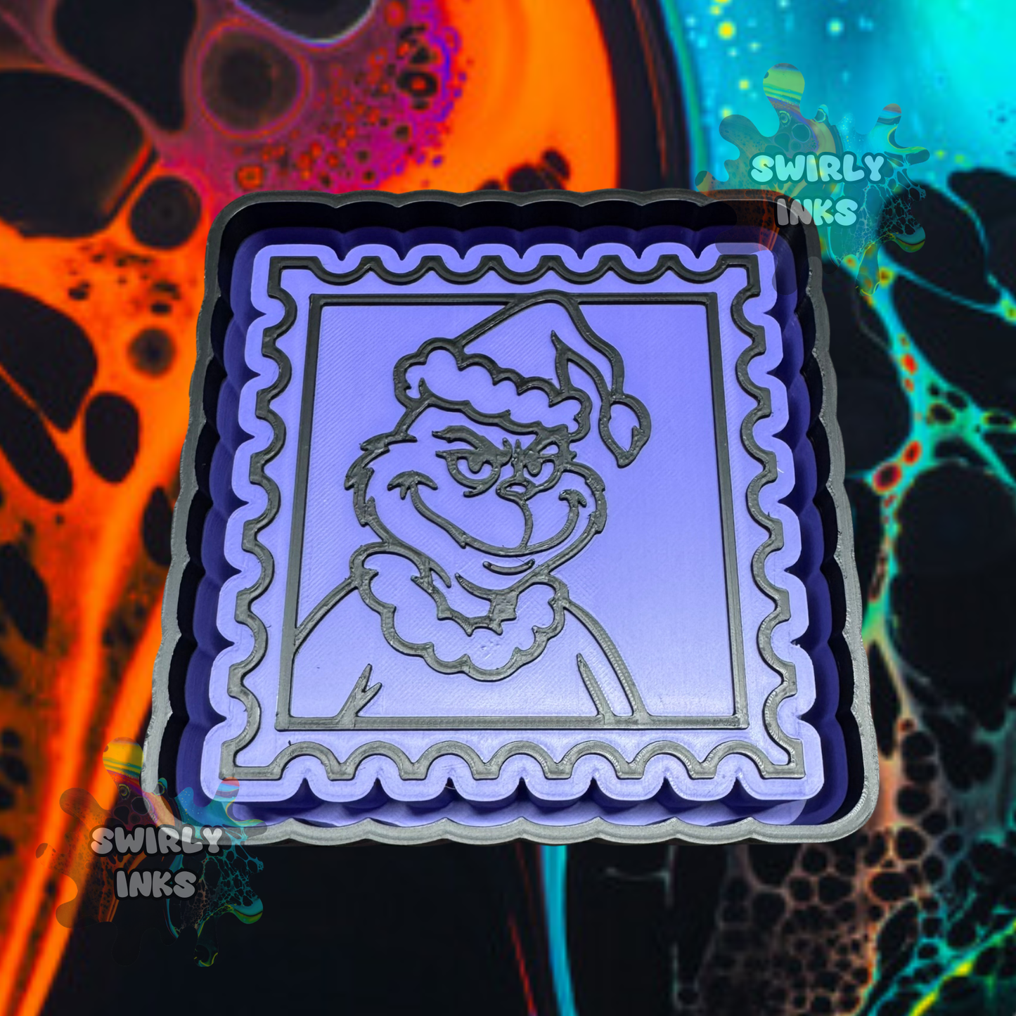 Grinchy Stamp Freshie Mold