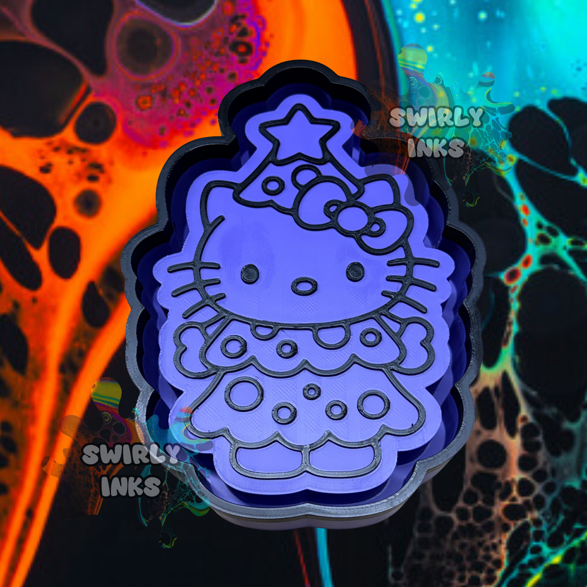 H K Cat Christmas Tree Freshie Mold