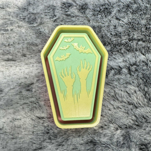 Hands & Bats Coffin Freshie Mold