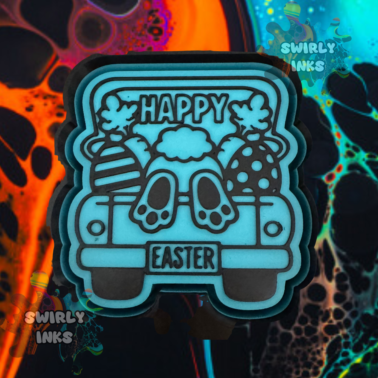 Happy Easter Bunny Butt Truck Freshie Mold