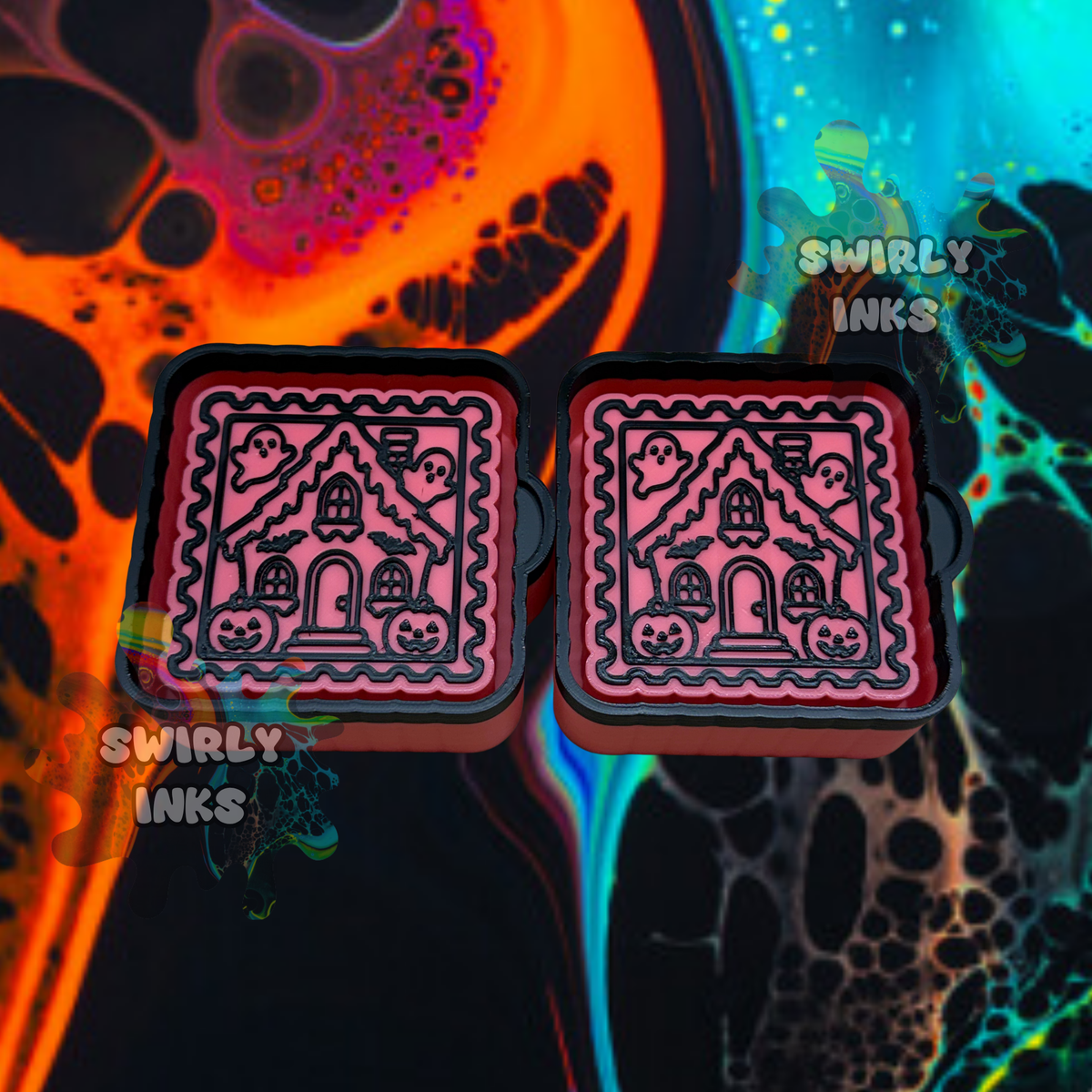 Haunted House Stamp Vent Freshie Mold