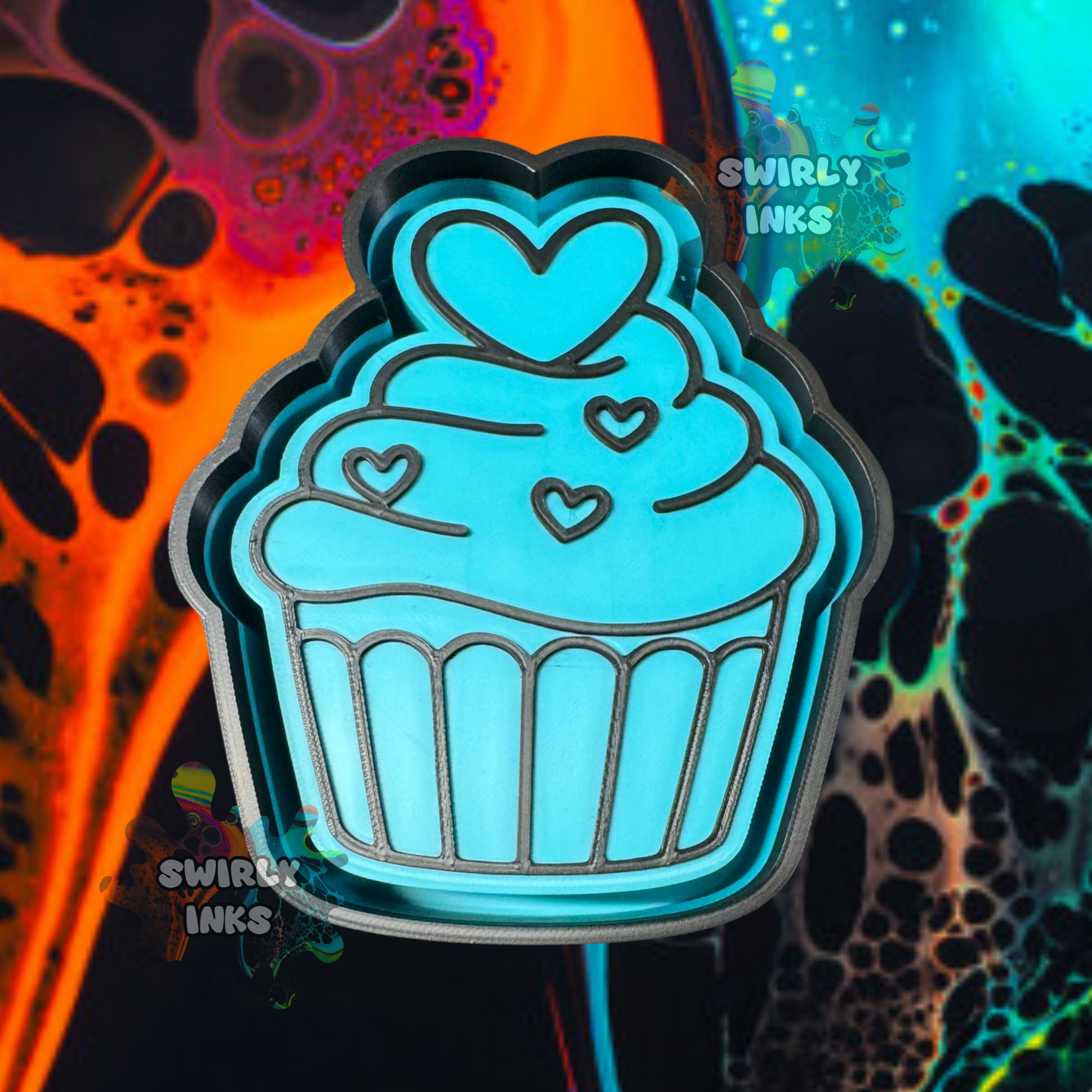 Heart Cupcake Freshie Mold