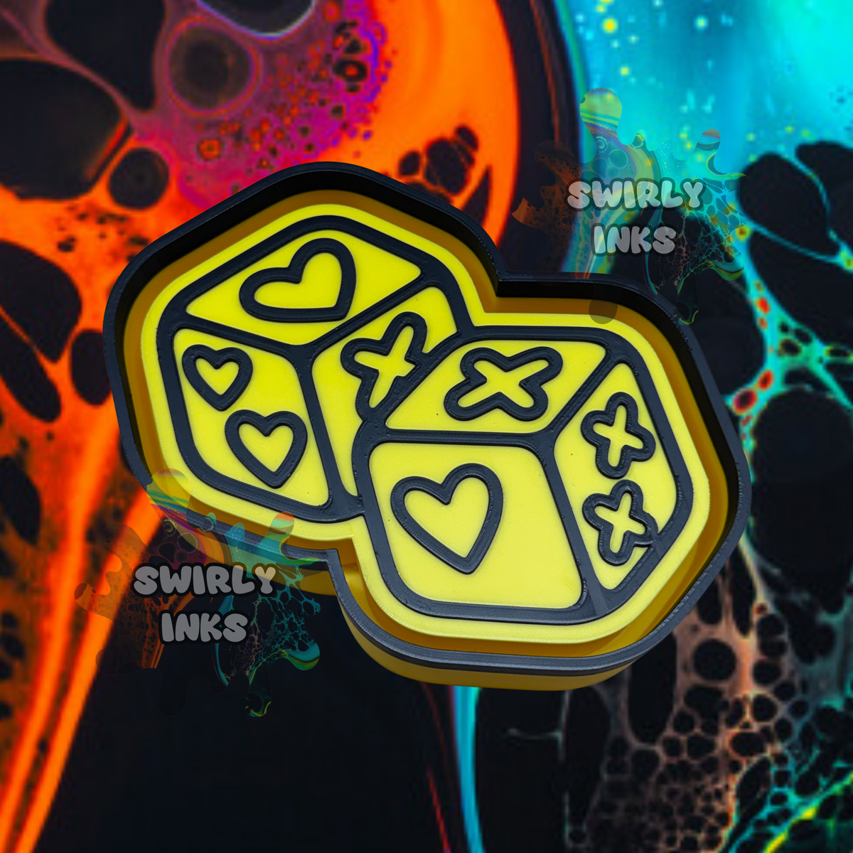 Heart Dice Freshie Mold