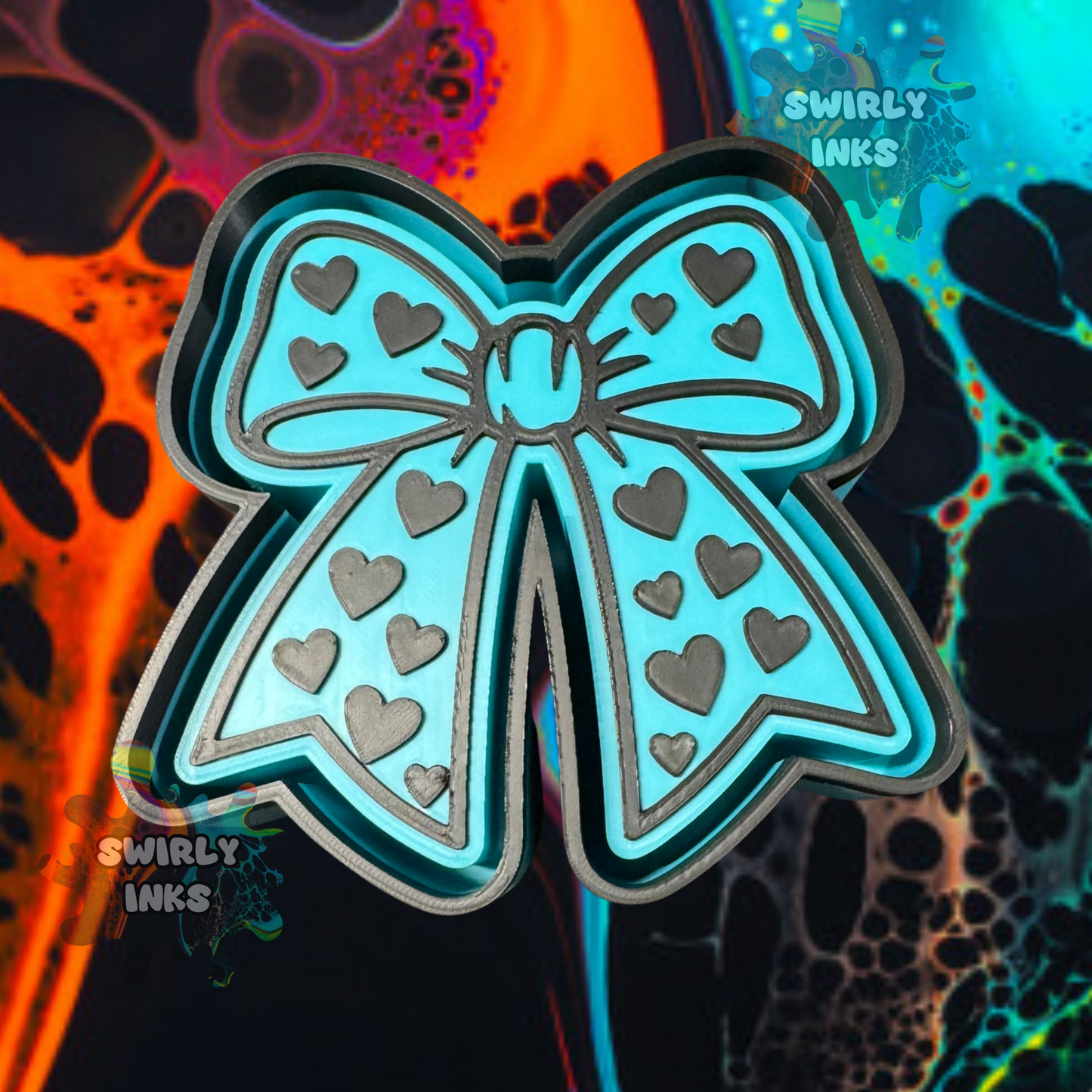 Hearts Bow Freshie Mold