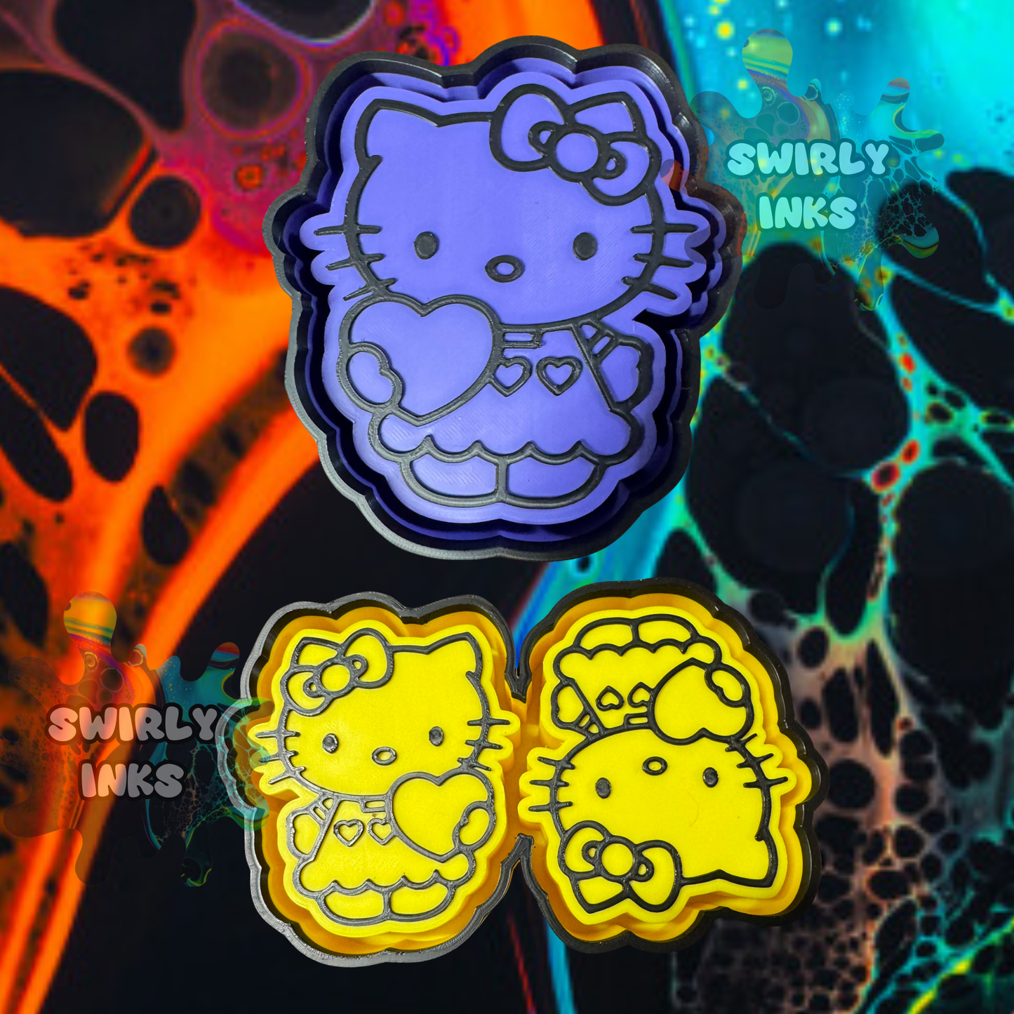 Hello Kitty with Heart Set Freshie Mold