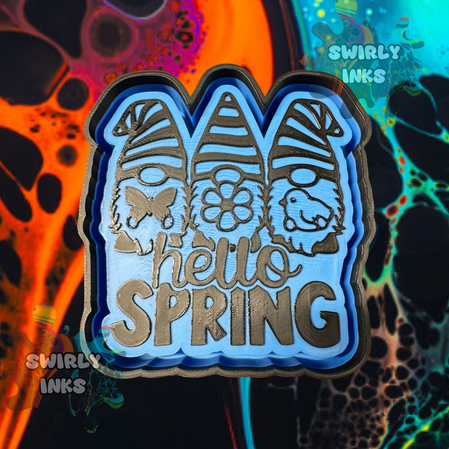 Hello Spring Gnomes Freshie Mold