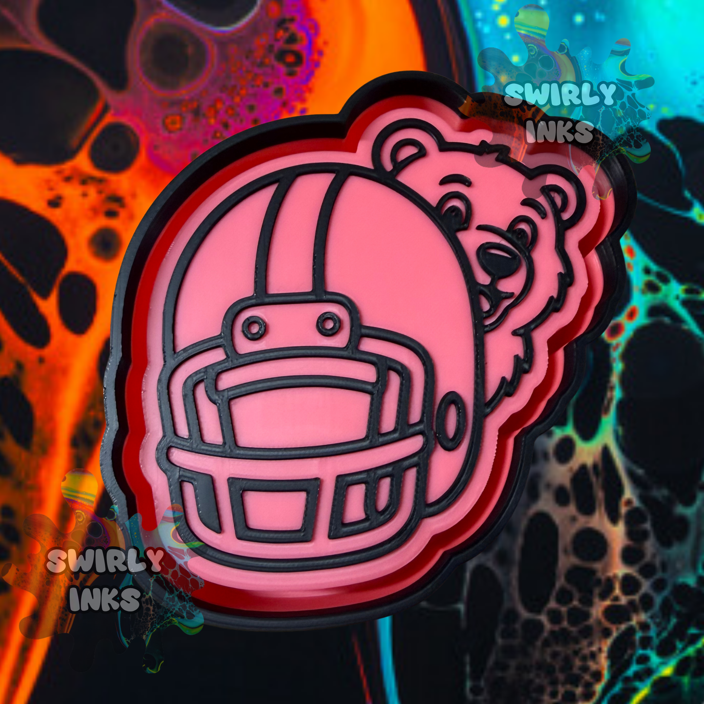 Helmet Bear Freshie Mold