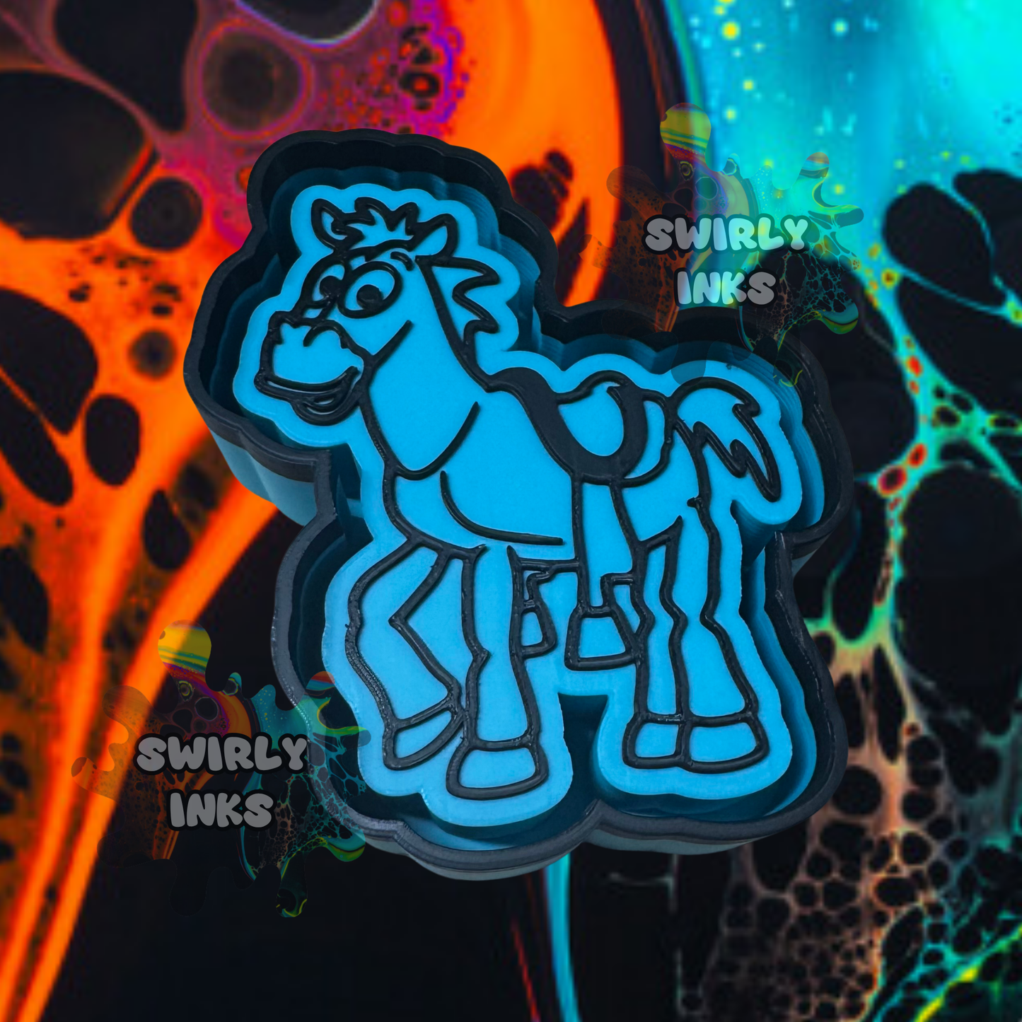Horse with Saddle Freshie Mold
