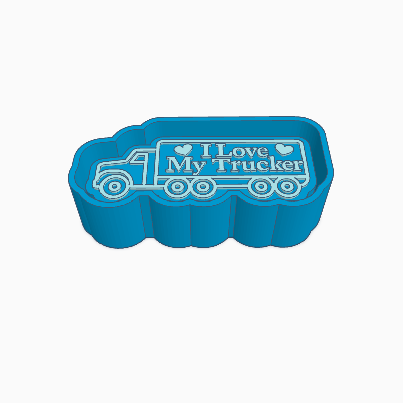 I Love My Trucker Freshie Mold