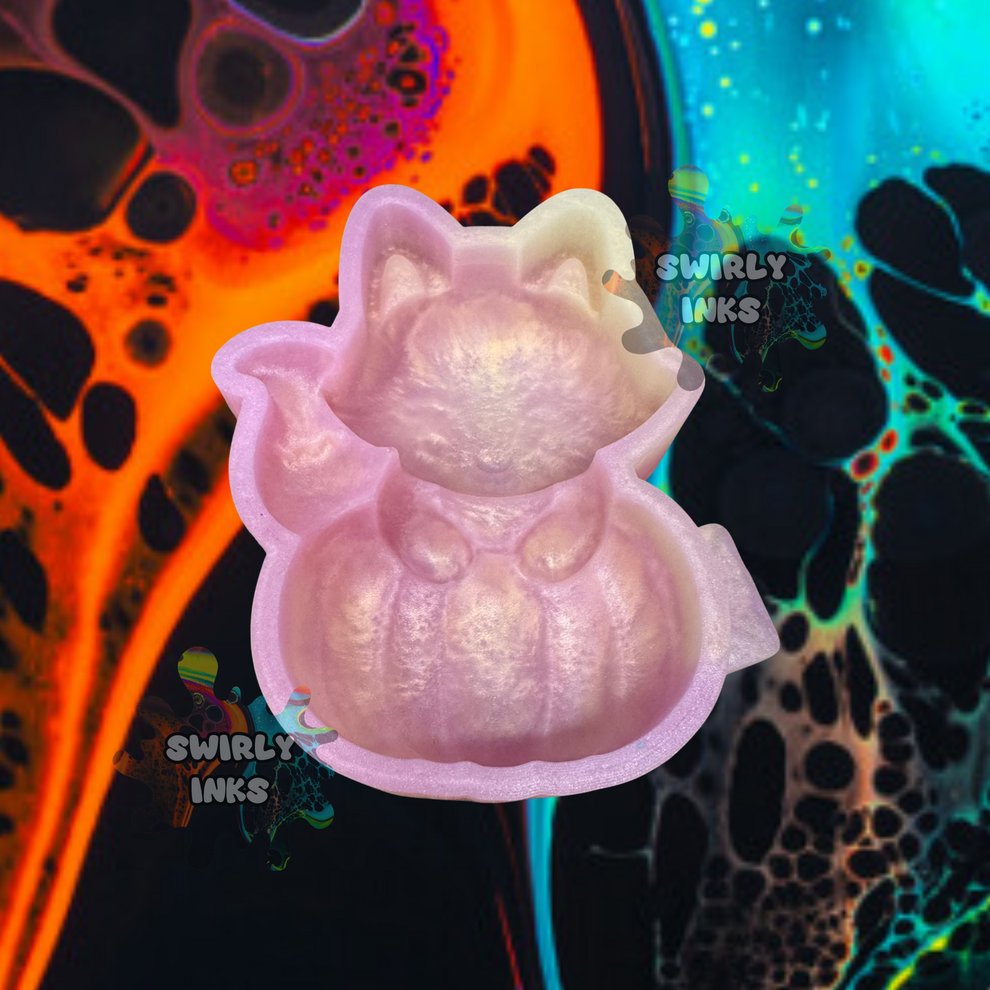 3D Fox in Pumpkin Freshie Mold