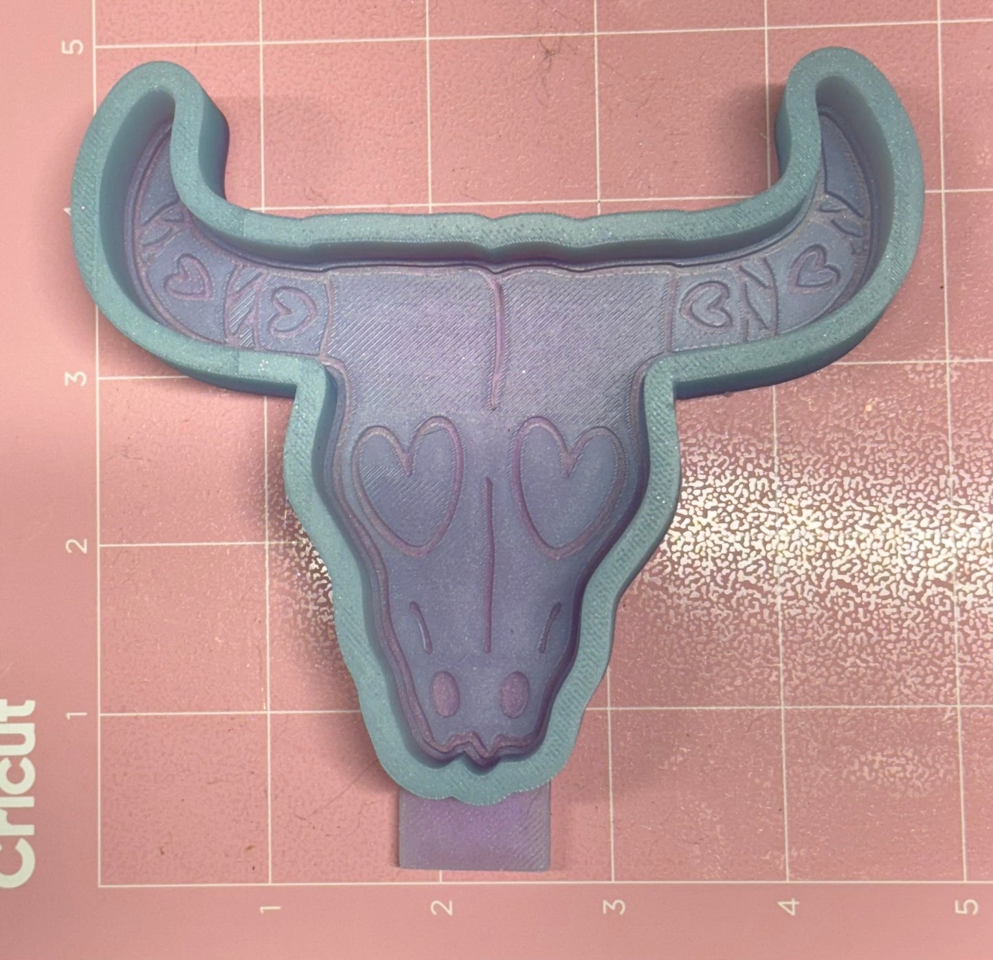 Heart Bull Skull De-Stash Freshie Mold