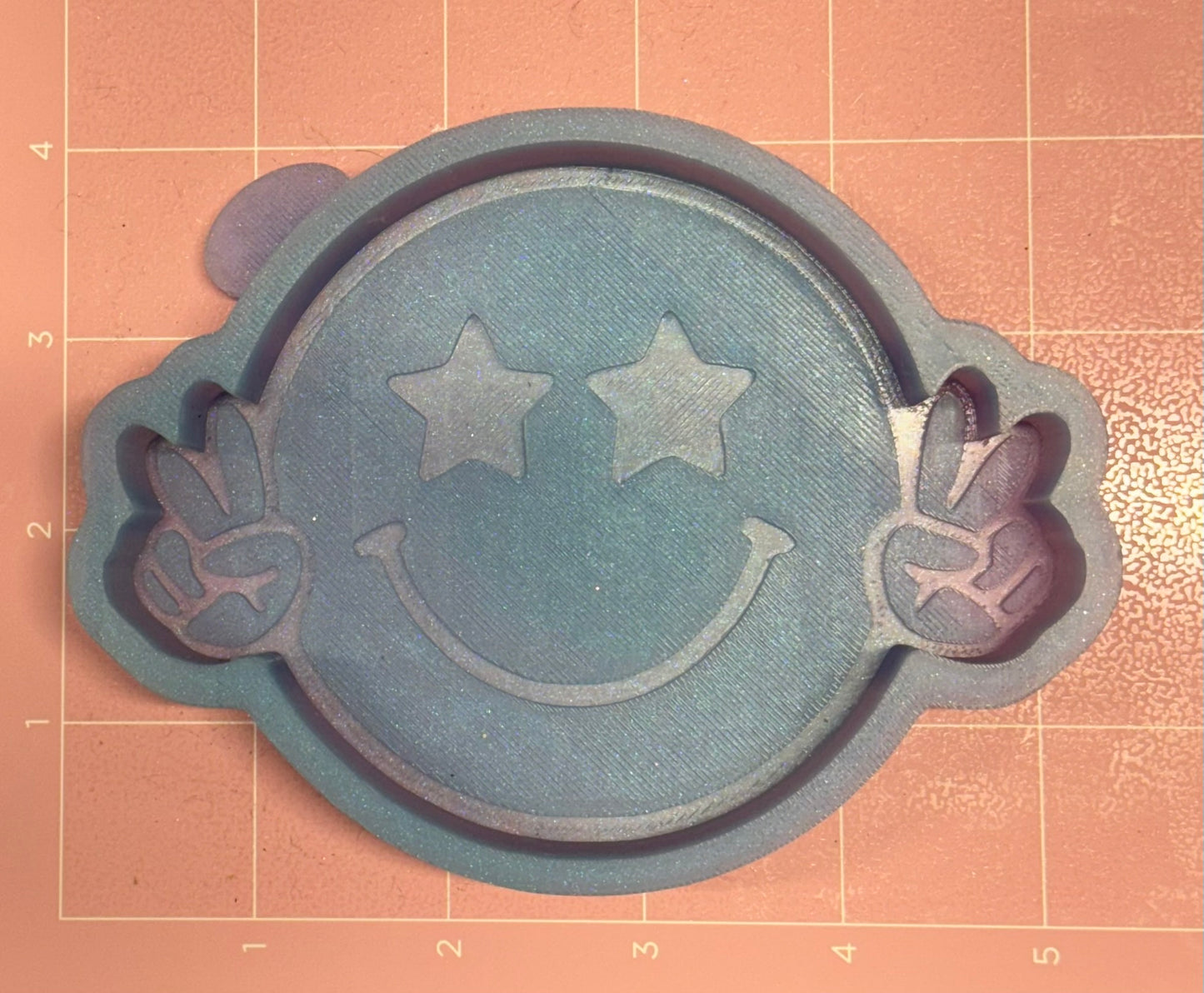 Peace Smiley Face De-Stash Freshie Mold