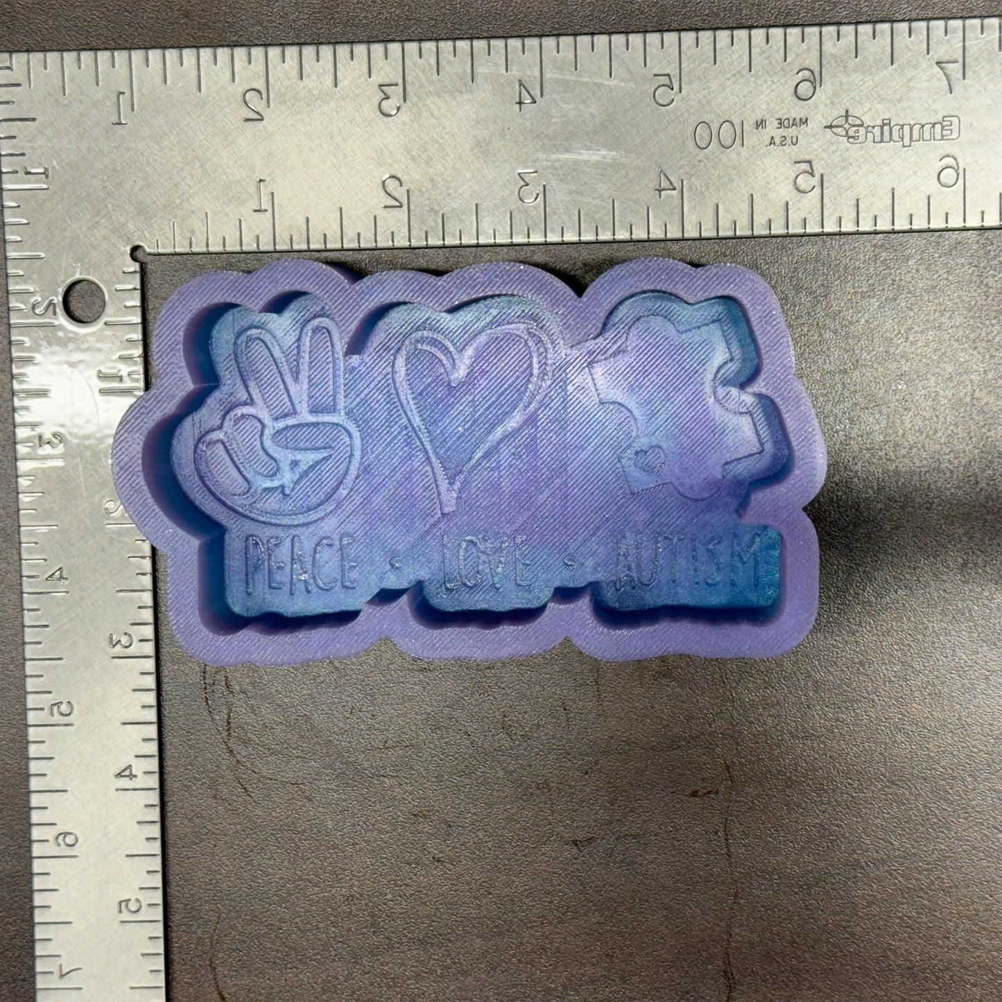 Peace Love Autism De-Stash Freshie Mold