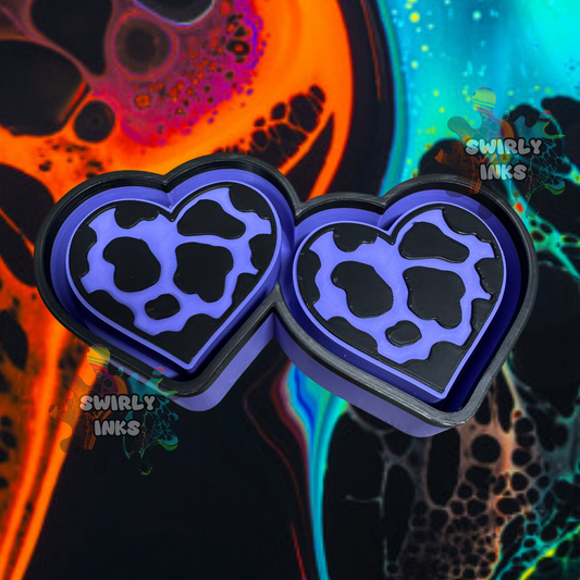 Cow Print Heart Vent Freshie Mold